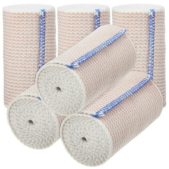 HLONK 6 Rolls Elastic Bandage Sports Wraps Ace Wrap Stretch Bandage Wrap For Wrist Ankle Knee Legs Shoulder Feet