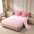 thumbnail image 4 of Homewish Classic Checkerboard 7-Piece Twin Bedding for Girls, Geometric Gingham Bedding Comforter Set, Hot Pink,Pink Reversible, 4 of 7
