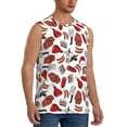 thumbnail image 2 of Kdxio Red Food for Men's Muscle T-shirt,Sleeveless for Workout Running Athletic Gym Lounge Casual, 2 of 7
