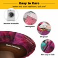 thumbnail image 3 of Elastic Fitted Round Tablecloth, Abstract Red Waterproof Stretch Table Cover for 55"-60" Tables, Painting Buildings Geometric Color Block Washable Outdoor Tablecloths for Patio, Picnic, Camping, 3 of 9