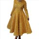 thumbnail image 1 of Vestido de Lentejuelas para Mujer, Talla Grande, Larga, Corte A, Acampanado, para Fiesta, Cóctel, Noche, Brillante, Champán M, 1 of 6