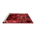 thumbnail image 2 of Ahgly Company Machine Washable Indoor Square Patchwork Red Transitional Area Rugs, 3' Square, 2 of 4