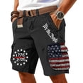 thumbnail image 2 of We The People Script Cargo Shorts with 1776 To 2026 Badge and Relaxed Fit, Awesome For Town Hall Meetings Historical Tours Black M, 2 of 5