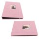 thumbnail image 5 of Álbum de fotos pequeño de 3 pulgadas con tejido de cáñamo de algodón y 208 bolsillos, álbum de fotos decorativo para billetes y tarjetas, color rosa, 5 of 12