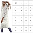 thumbnail image 4 of Women's Long Hooded Quilted Gilet Zip Up Sleeveless Waistcoat Padded Winter Jacket Outwear Coat, 4 of 4