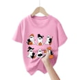 thumbnail image 4 of 3-4 Years Kid's Short Sleeved Halloween Bow Print T Shirt For Boys And Girls Spooky Seaon Tops 1T 2T 3T 4T 5T 6T 7T 8T 9T Pink T-Shirt for Boy Girl, 4 of 5