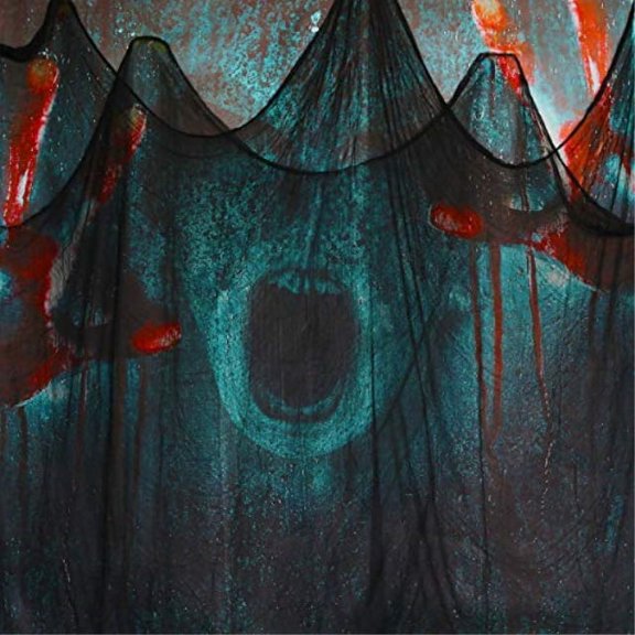 79 inches x 360 inches halloween creepy cloth cheesecloth, spooky halloween decorations outdoor party supplies dcor for haunted house, patio, garden, indoor wall windows