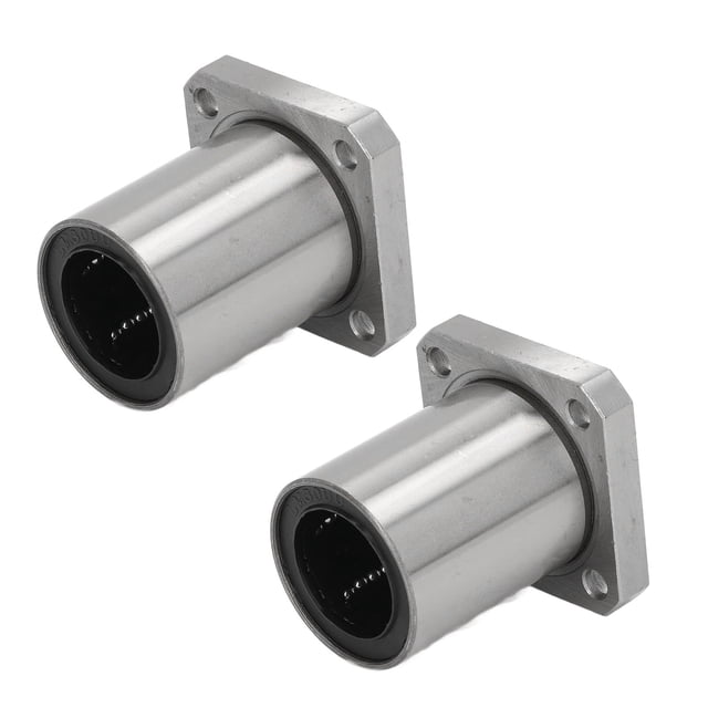Linear Motion Bearing,2PCS Square Flange Linear Linear Drive Bearing Linear Bearing Maximized Efficiency