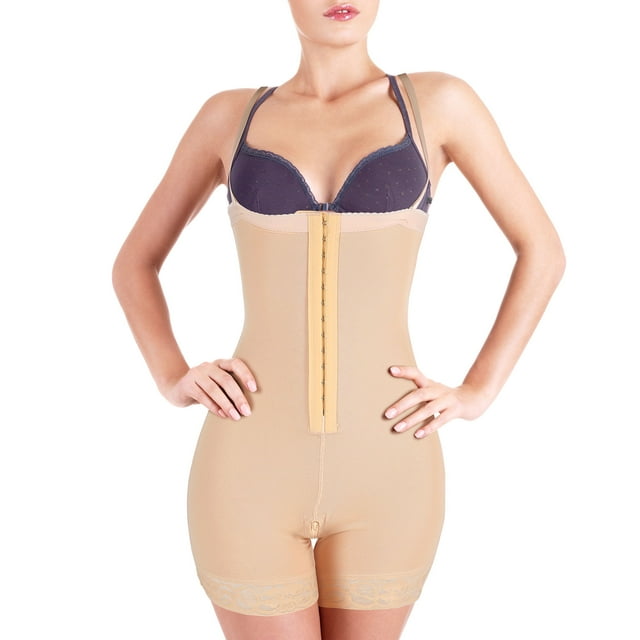 Body Moldeador De Abdomen Para Mujer, Color Caqui, Talla M