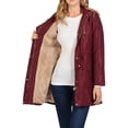 thumbnail image 2 of Ma Croix Womens Lightweight Parka Fur Lined Coat Hooded Anorak Jacket, 2 of 6