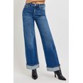 thumbnail image 4 of Risen Jeans - Tummy Control High Rise Cuffed Wide Jeans (31" Cuffed Inseam) - PW21046, 4 of 10