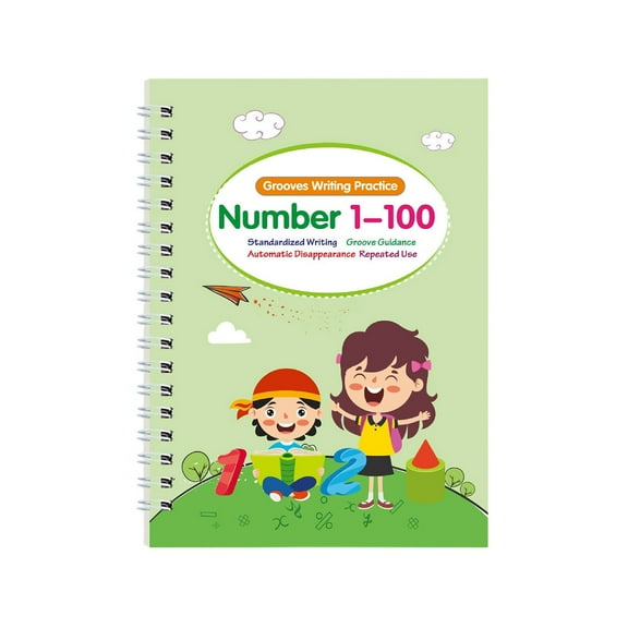 Xwjun Handwriting Practice Writing Workbook Reusable Handwriting Book Number Alphabet Tracing Book Calligraphy Practice Book Learn To Write Magic Grooved Writing Practice Handwriting Book