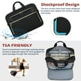 thumbnail image 3 of RAINSMORE Laptop Bag 17.3 Inch Laptop Briefcase for Women Men Waterproof Shoulder Messenger Bag Large Computer Bag for Business Office Work College,Black, 3 of 9