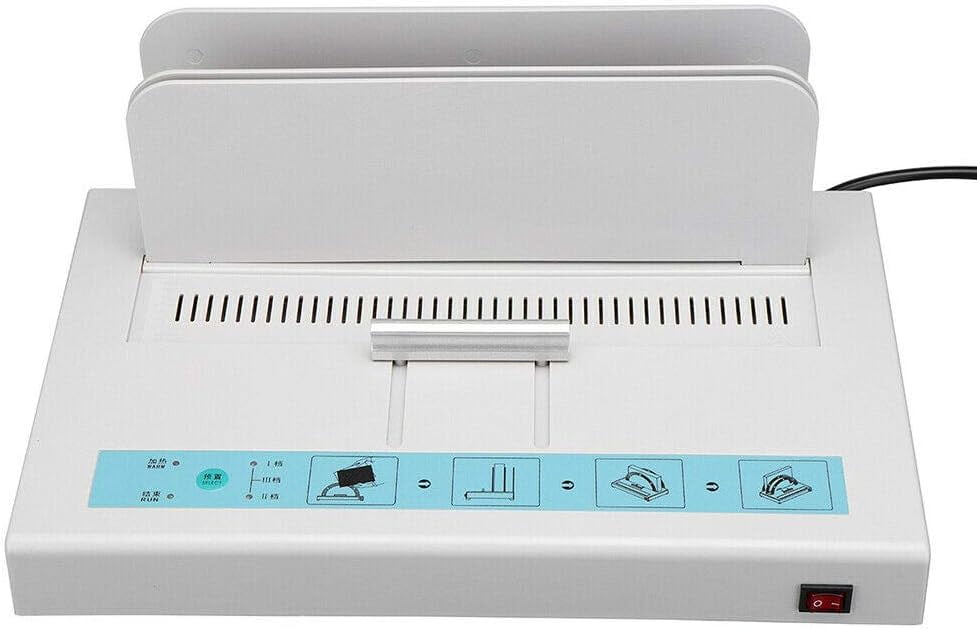 Thermal Binding Machine, 110V Hot Glue Binding Machine A4 Document Contract Heat Binder Electric Book Binder 1-50MM Binding Thickness