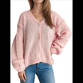 thumbnail image 2 of Suéter Tipo Cárdigan con Botones para Mujer, de Otoño, Holgado e Informal, de Punto Rosa L, 2 of 9