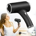 thumbnail image 3 of BINGLI Ionic Hair Dryer, 500W Brushless Motor, Smart Thermo-Control, Negative Ion Fast Drying, Quiet Lightweight Blow Dryer, Cold Air & Heat Settings, for Home Travel Salon, Black, 3 of 9