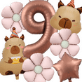 thumbnail image 6 of Capybara Theme Balloon 1st Birthday Party Decorations Includes Capybara Shaped Balloons Flower Balloons for Party Party Favors Capybara Theme, 6 of 10