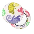 thumbnail image 2 of Daiia Cute Chameleons Stool Covers Round,Round Bar Stool Covers Waterproof Bar Chair Covers Washable Stool Cushion Slipcover for 12-14 Inch Chair-13 inch, 2 of 7