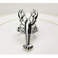 thumbnail image 3 of Fennco Styles Coastal Lobster Metal Napkin Rings, Set of 4 - Silver Napkin Holders for Home Décor, Nautical Themed, Dining Table, Banquets and Special Occasions, 3 of 4