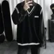 thumbnail image 2 of Chaleco holgado para hombre, suéter con cuello en V, sin mangas, ropa de calle, novedad, chalecos de punto para hombre, ropa de diseñador de alta calidad, ofertas 2024, 2 of 4