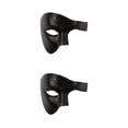 thumbnail image 1 of Wisewang Wide Application Half Face Mask For Various Occasions Half Face Masquerade Masks Made With Plastic Black gold dot 2Set, 1 of 6
