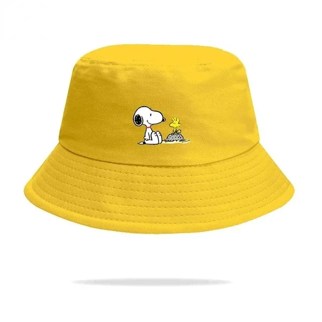 Sombrero de pescador de algodón para adultos de Snoopy Charlie Brown, sombrero de pescador de moda con dibujos animados para hombre y mujer, sombrero de verano con protección solar, gorra panamá, somb