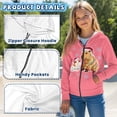 thumbnail image 6 of Chririnla Snowflake Capybara Lights Teen Girls Hooded Pullover Long Sleeve Soft Comfy with Pockets Casual Loose Top for Travel Size 6-9, 6 of 7