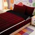 thumbnail image 3 of Erosebridal Geometric Line Zipper Queen Comforter Set with Fitted Sheet and 2 Pillowcases,Modern Abstract Lines Zipper Bedding Set,Black Reversible,4 Pieces, 3 of 7