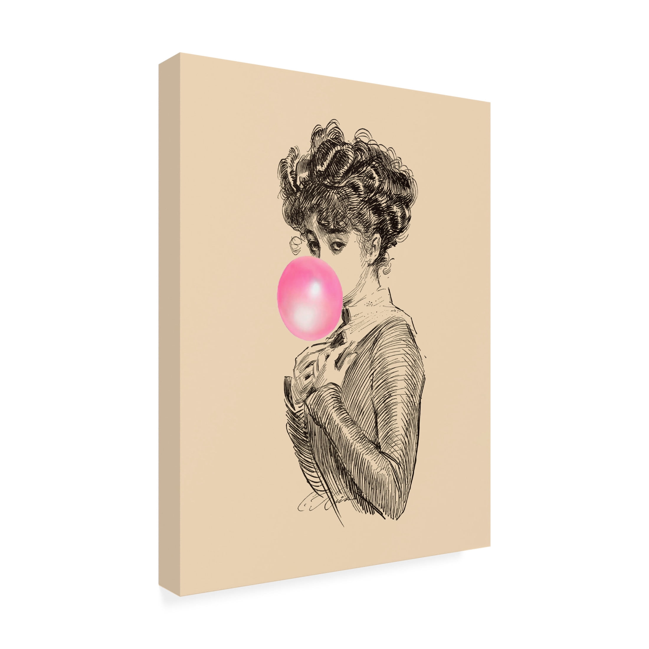Canvas Wall Art - Alicia Longley 'Victorian Ladies Misbehaving II' Wall Art for Living Room, Bedroom, or Office Décor by Trademark Fine Art - 14 x 19 Inches