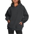 thumbnail image 1 of ¡Ahorra en liquidación! Sudadera deportiva Umfun para mujer, informal, de manga larga, con cremallera y bolsillo, color negro, talla L, 1 of 5