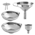 thumbnail image 1 of El Embudo de Cocina Acero Inoxidable 4 Paquetes Es Adecuado para Frasco Condimento Botella Vidrio Transferir LíQuido, 1 of 5