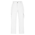 thumbnail image 5 of WAVSUF Tall and Big Men Multiple Pockets Cargo Pant for Mens Regular Fit Long Pants Comfortable Ventilation Suit Pants White Size 3XL, 5 of 5