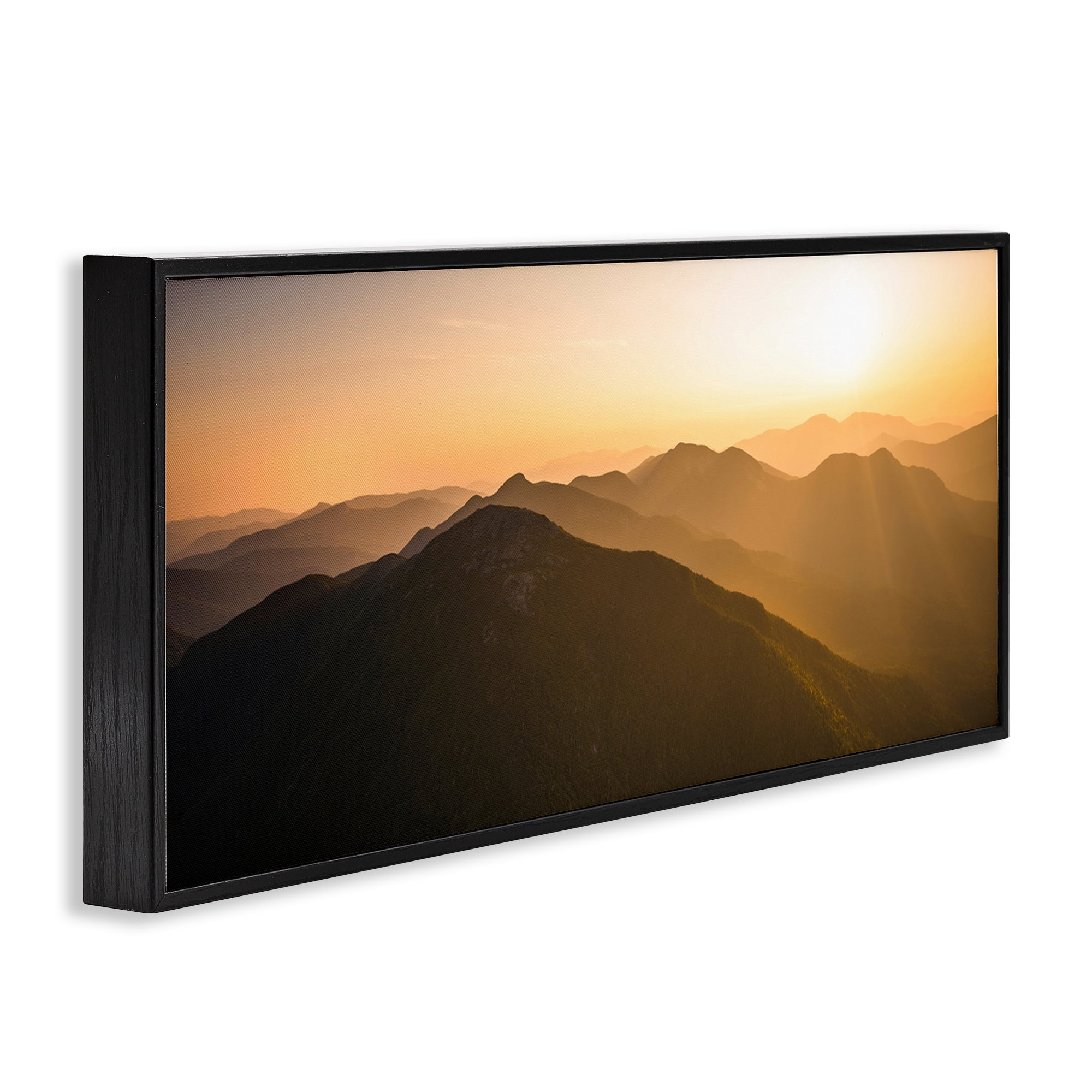 Stupell Industries Sunrise Over The Adirondacks Black Framed Giclee Art, design by Jonathan Zaharek