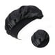 thumbnail image 5 of Gorro de satén para dormir, gorro para el pelo, gorro ancho negro para dormir, gorro de satén, funcionalidad de alta precisión, 5 of 8