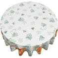 thumbnail image 2 of Nappe d'Automne Ronde 60 Pouces Citrouille Blanche Orange Feuilles Action de Grâce Récolte d'Automne Nappe Décorative Lavable Résistante aux Plis et aux Taches Polyester Couverture de Table pour Fête Dîner Pique-Nique, 2 of 6