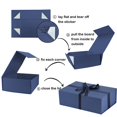 thumbnail image 4 of Caja de regalo YINUOYOUJIA 35x23x11 cm azul con cinta y tarjeta, 4 of 5