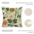thumbnail image 4 of Flowers leaves Baroque Linen toss pillowcase decoration pillowcase gifting preferred 24x24 inch cushion cover 4 sets sofa pillowcase sofa bedroom living room car, 4 of 8