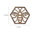 thumbnail image 3 of TIELUTT Ensemble de Table de Festival en Nid d'Abeilles en Bois, Pendentif Isolant, Napperons Rigides, Ensemble de Table à Manger Ronde en Verre pour 4, Napperons de Table, 4 Napperons pour Tables Rondes, Napperons de Table à Manger Lavables, 3 of 4