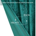 thumbnail image 4 of Chezmoi Collection Lux Emerald Green Crushed Velvet Curtains 2 Panel Set, Room Darkening Luxury Distressed Velvet Rod Pocket Window Drapes for Living Room Bedroom 50" W x 96" L, 4 of 9