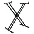 thumbnail image 2 of Rockville RKS30X Double X Braced Keyboard Stand w/ Push Button Lock + DJ Scrim, 2 of 11