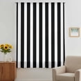 thumbnail image 3 of Black Striped Sheer Curtains 63 Inches Long, Modern Farmhouse Black and White Stripes Light Filering Curtains, Breathable Simi Curtain Privacy Drapes for Living Room Bedroom Window Treatment, 3 of 9