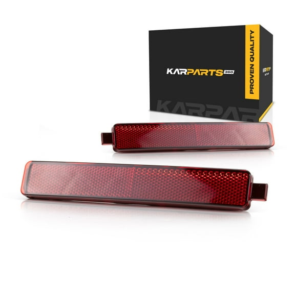 For GMC Envoy 2006 2007 2008 2009 Bumper Reflector Driver and Passenger Side | Pair | Rear | Sedan/Hybrid | CAPA Certified | Replacement For GM2830101C | 25805313