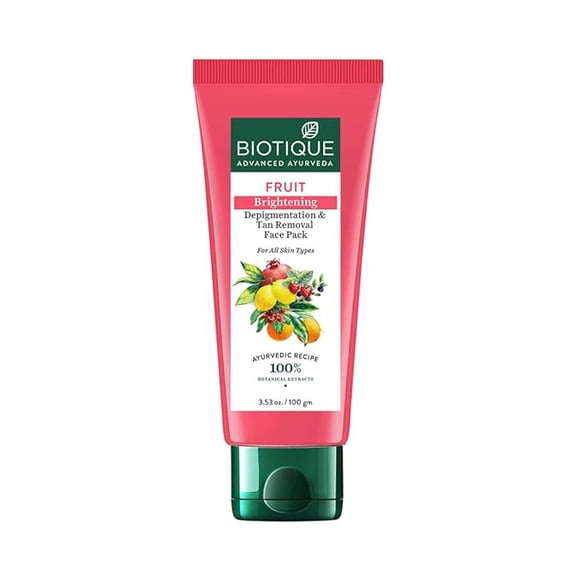 Biotique Fruit Brightening Depigmentation and Tan Removal 100gm