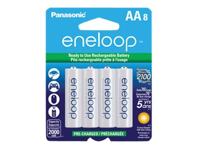 Panasonic Eneloop BK-3MCCA8BA - Battery 8 X AA Type - NiMH ...