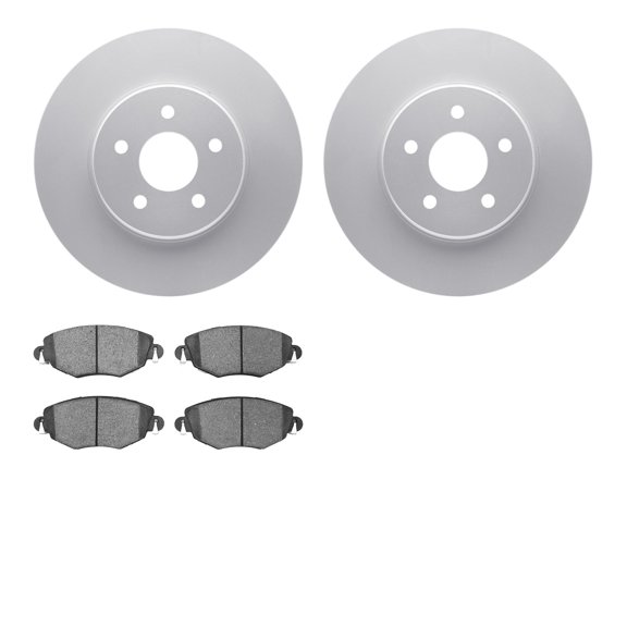 Dynamic Friction Company Front Geospec Brake Rotors with 5000 Advanced Brake Pads 4502-20032