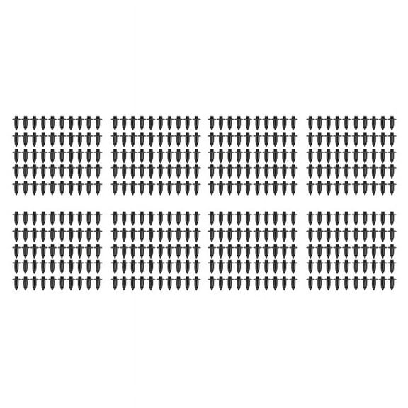 400 Pcs Plastic Bike Fairing Trim Panel Fastener Clips 6mm for Black
