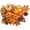 Gold, variant on Mini Artificial Pumpkin Gourd and Leaf Fall Decor Set, Harvest Pumpkin Ornament Kit, Thanksgiving Table Centerpiece Bowl Filler Cornucopia Basket Decoration, 1 Set, Multisize