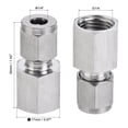 thumbnail image 2 of Unique Bargains G1/4 Female Thread x 1/4' Tube OD Compression Tube Fitting 304 Stainless Steel 2Pcs, 2 of 5