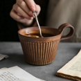 thumbnail image 1 of Handmade Ceramic Coffee Mug Retro Style Pottery Cups 320ml Milk Oat Breakfast Cup Heat Resistant Creative Gift for Friends, 1 of 14