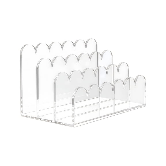 Heavy Duty Acrylic Desktop File Rack 3 Layer Vertical Storage For Office Correspondence Document Sorting